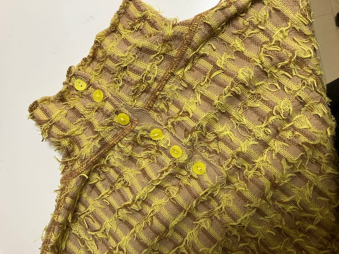 アイレネ　カットヤーンニット　イエロー　リステア　ルシェルブルー