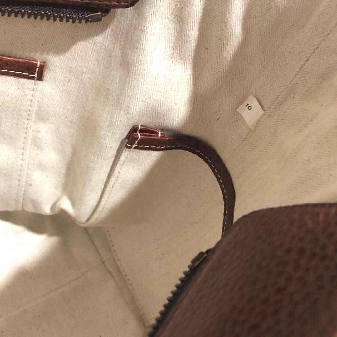 未使用✨ゲンテン　トスカ レザー　トートバッグ　工具ロゴ ミニハンドバッグ付き