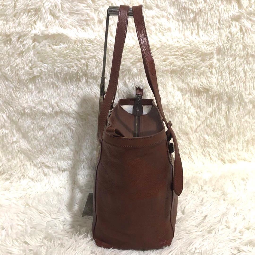 未使用✨ゲンテン　トスカ レザー　トートバッグ　工具ロゴ ミニハンドバッグ付き