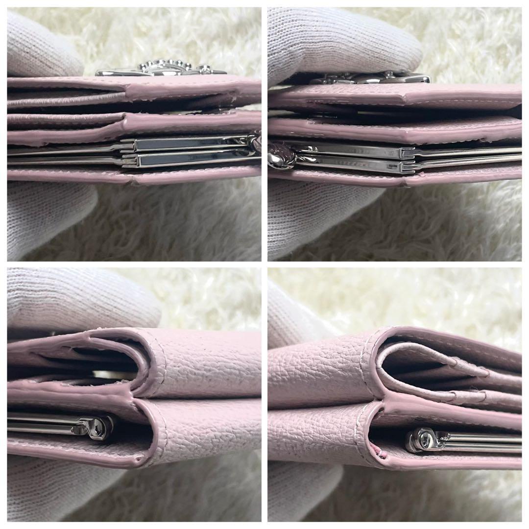 極美品 ヴィヴィアンウエストウッド 折り財布 がま口 EXCUTIVE ピンク