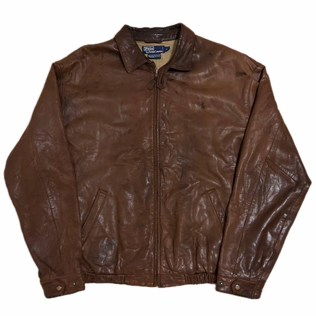 希少 リアムギャラガー着 90s Ralph Lauren レザージャケット