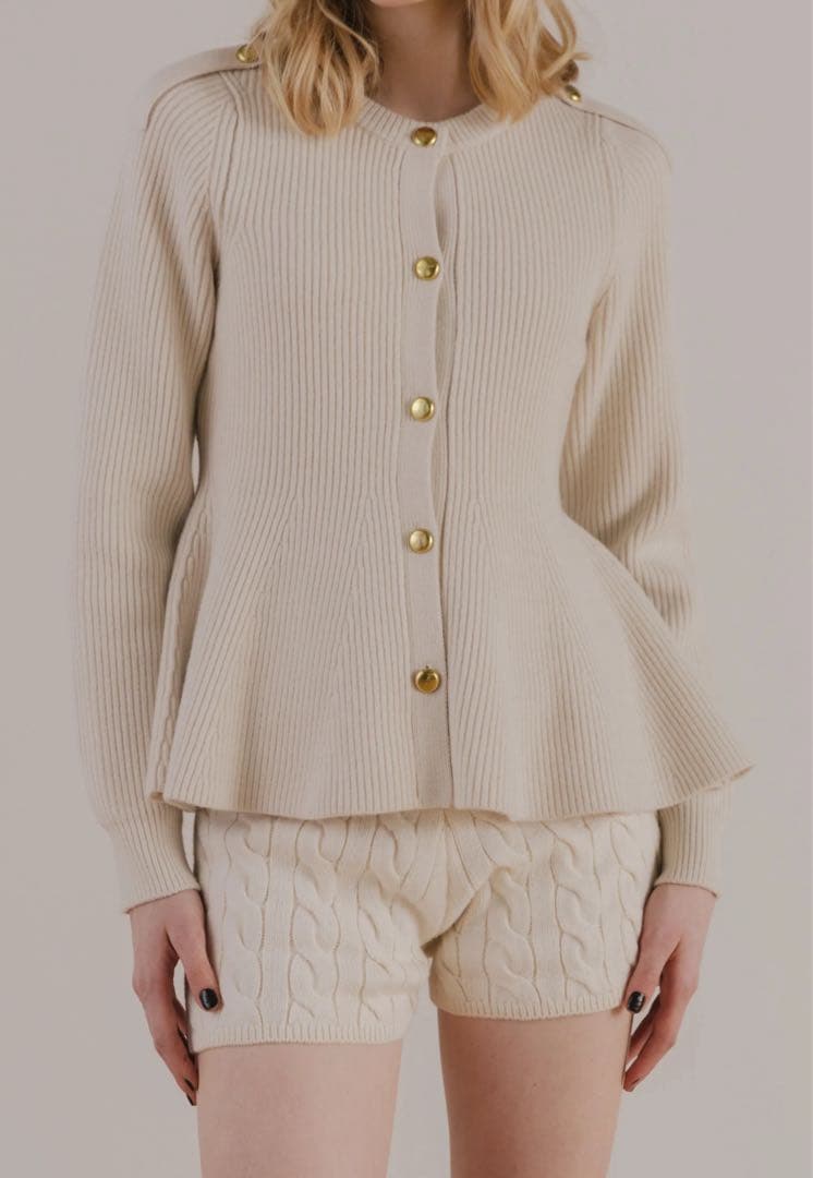 【THE TOE】Rosen Peplum Cardigan
