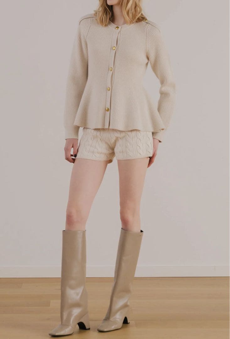 【THE TOE】Rosen Peplum Cardigan