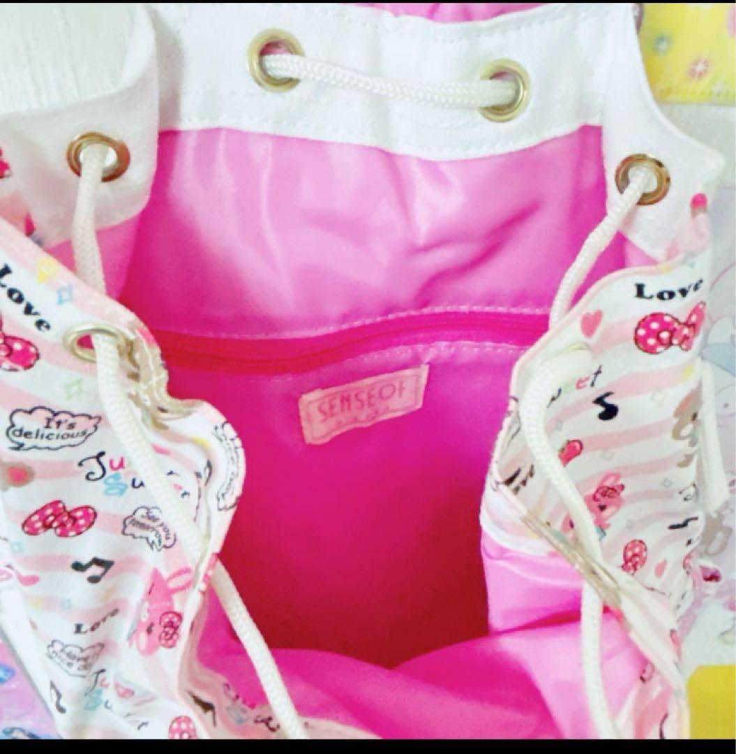 平成女児 ギャル 姫ギャル リボンチャーム付きピンク リュック