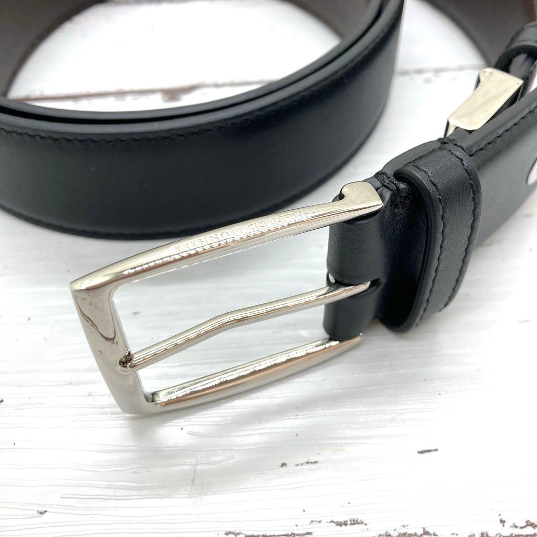 新品未使用❗️dunhill ダンヒル レザー シルバー金具 ベルトメンズブラック