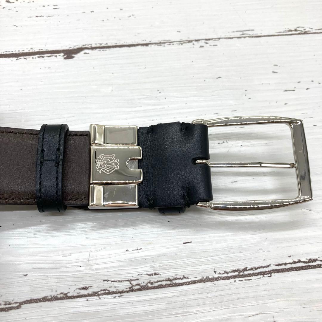新品未使用❗️dunhill ダンヒル レザー シルバー金具 ベルトメンズブラック
