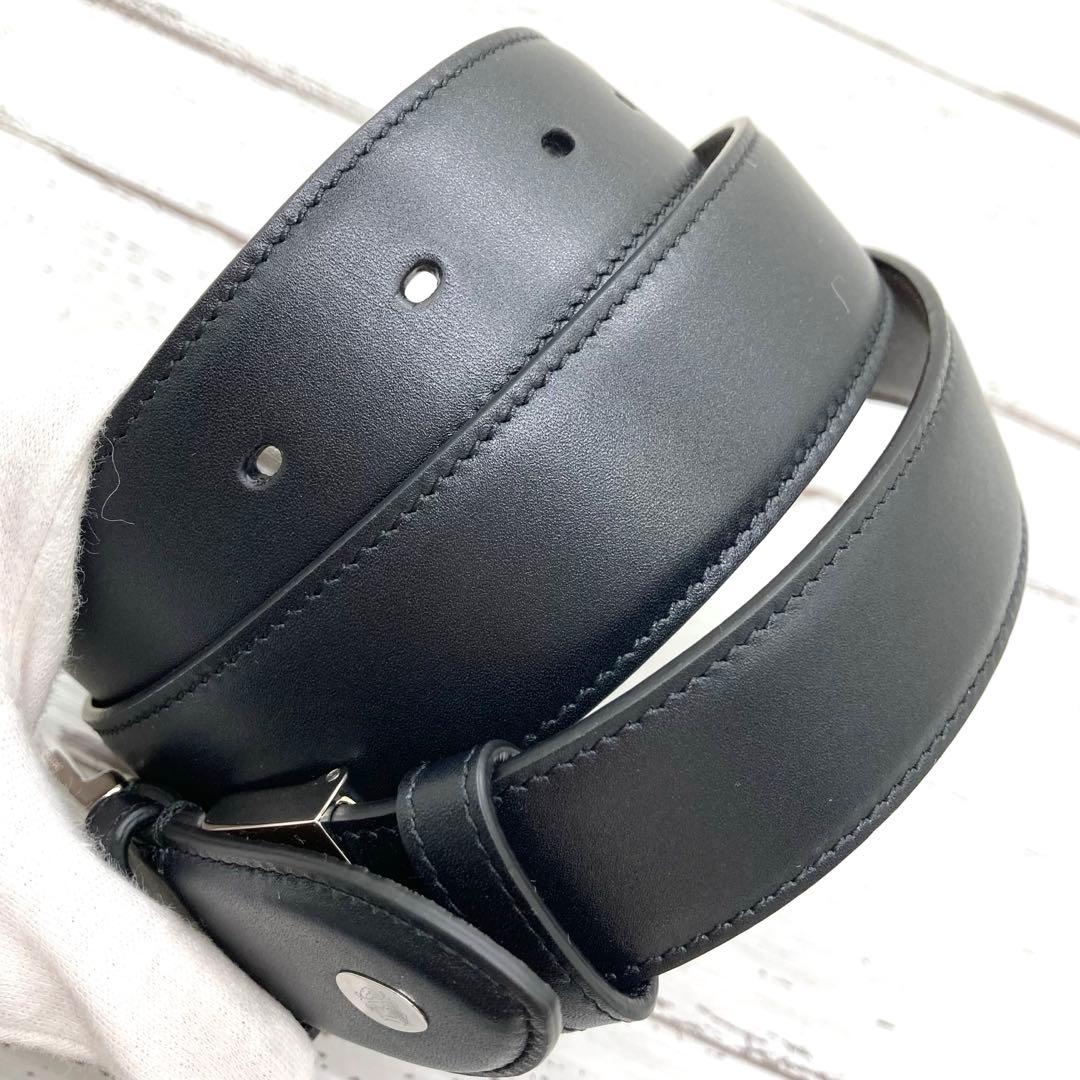 新品未使用❗️dunhill ダンヒル レザー シルバー金具 ベルトメンズブラック