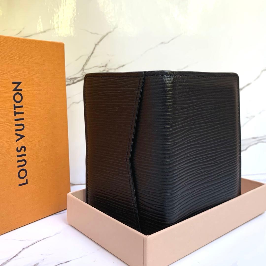 【現行】極美品 ルイヴィトン オーガナイザー ドゥ ポッシュ エピ ロゴ 黒