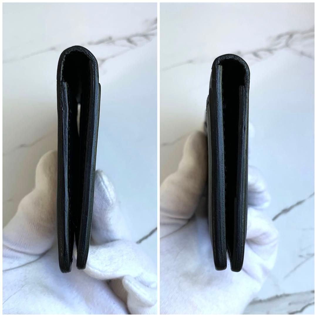 【現行】極美品 ルイヴィトン オーガナイザー ドゥ ポッシュ エピ ロゴ 黒