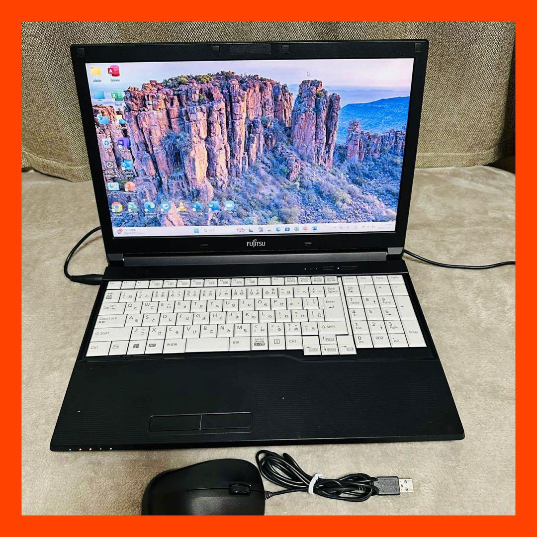 S176 Fujitsuノートパソコンi5メモリ8G高速Window11オフィス