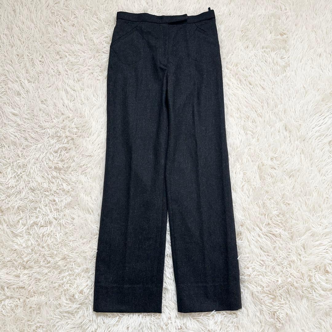 美品✨アルマーニコレツォーニ　カシミヤ混　大きいサイズ パンツスーツ　黒系