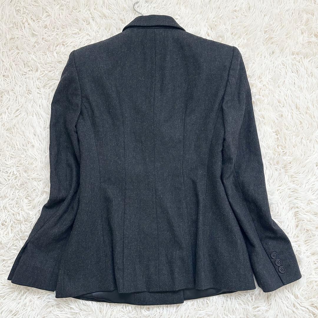 美品✨アルマーニコレツォーニ　カシミヤ混　大きいサイズ パンツスーツ　黒系