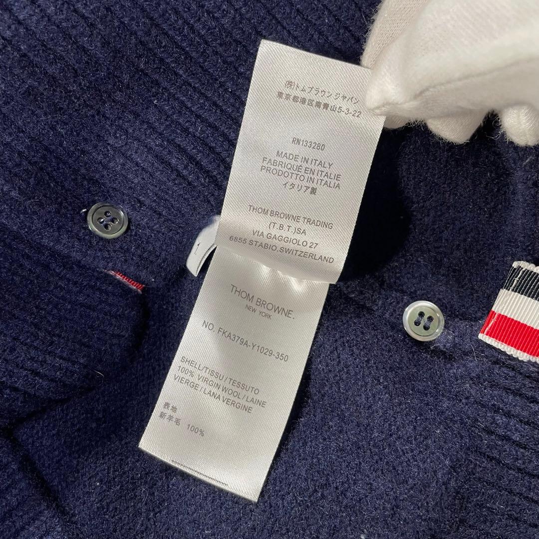 トムブラウン　4bar クルーネックニット　ロブスター　ネイビー　1