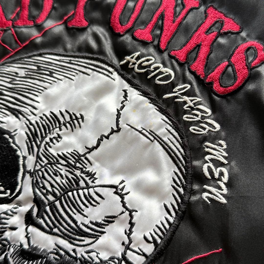 【MAD PANKS】スカジャン　骸骨　パンク系　平成ギャル男　刺繍　y2k