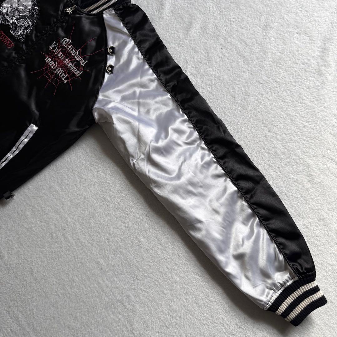 【MAD PANKS】スカジャン　骸骨　パンク系　平成ギャル男　刺繍　y2k