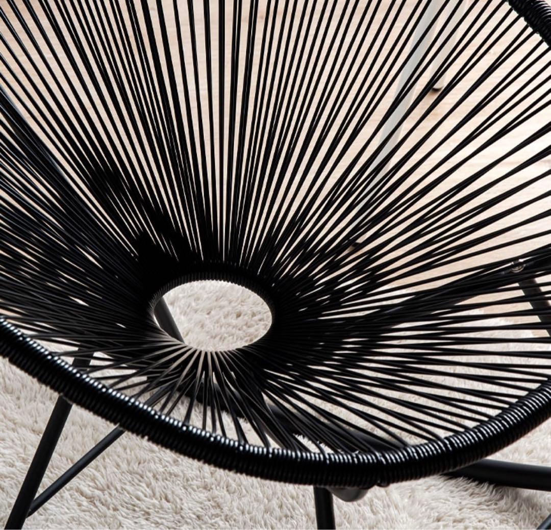 【値下げ】アカプルコチェア風　ロッキングチェア　ブラック