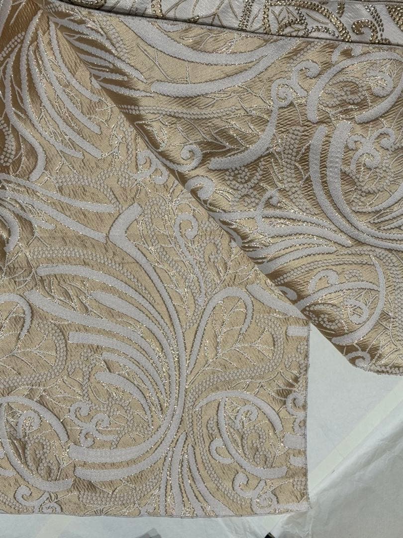 大人兵児帯　【スノーホワイト】【レッドメタル】のセット