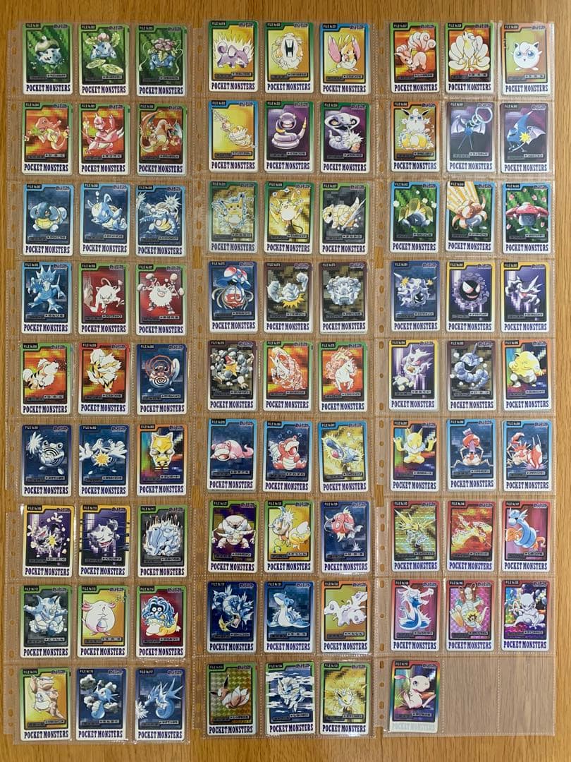 【美品〜やや傷や汚れ】ポケモン　カードダス　151種類コンプリート　ファイル付き