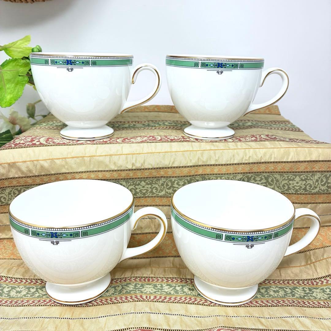 希少 廃盤品 ウェッジウッド ジェイド コーヒーカップ＆ソーサー 4客セット