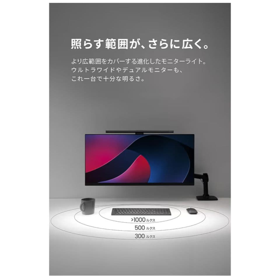 BenQ ScreenBar Pro モニターライト/輝度．色温度調整