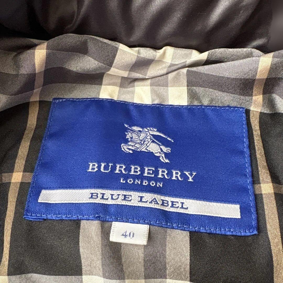 【yu】BURBERRY ブラック ダウンジャケット フード付き