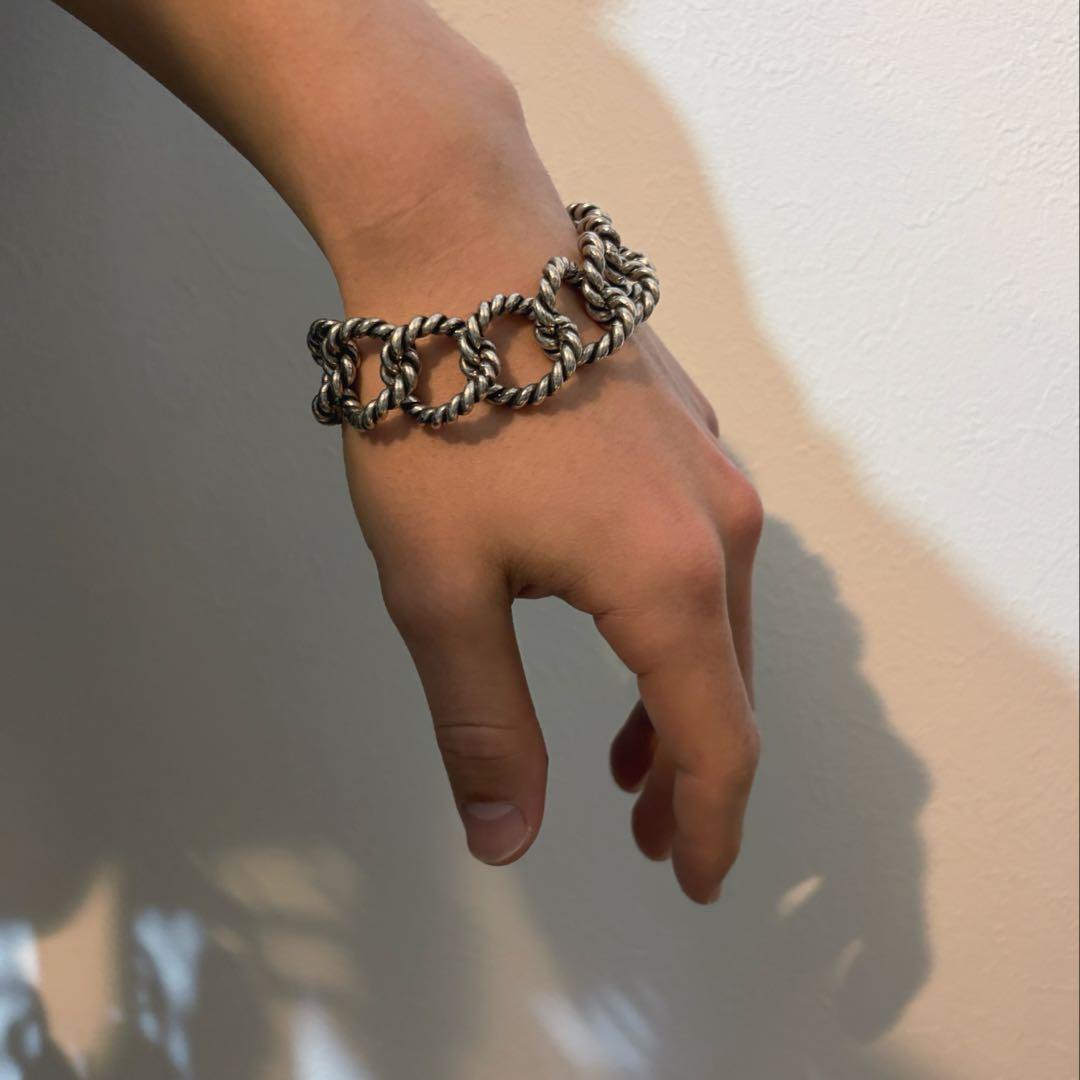【蟹の刻印】sv800 French 60s Twisted Bracelet