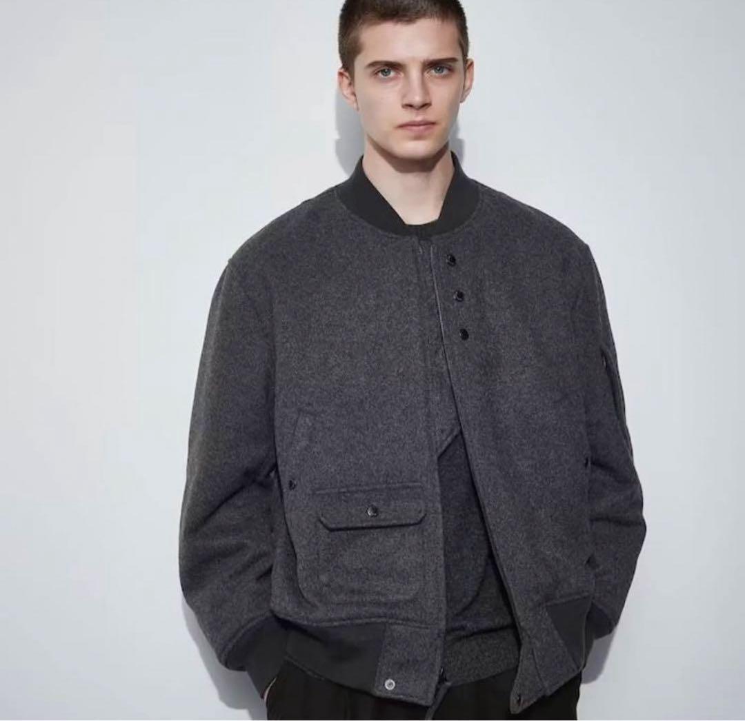 極美品uniqlo×engineered garmentsブルゾンXLグレー