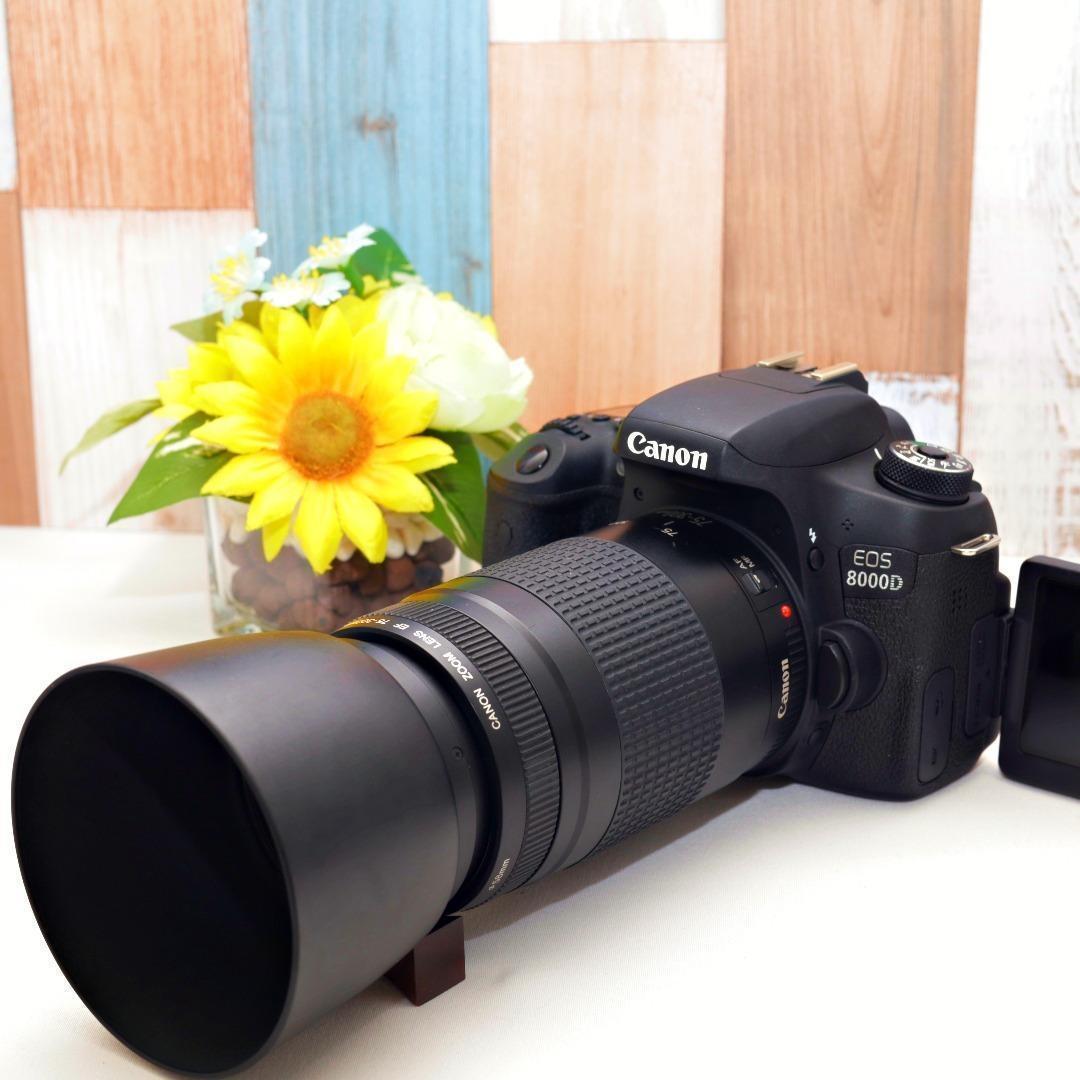 Wi-Fi搭載＆画面反転✨Canon EOS 8000D✨超望遠レンズ✨元箱付き