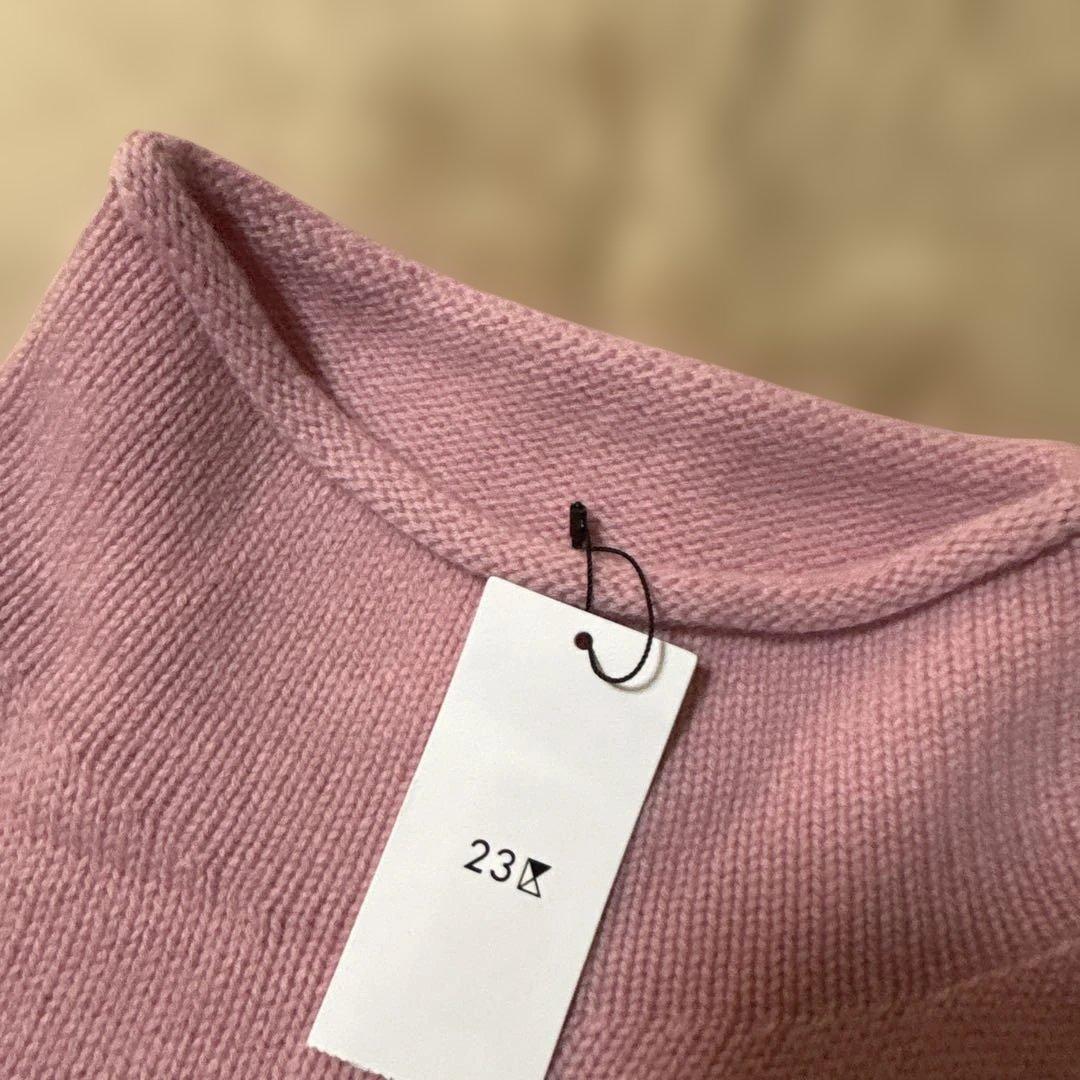 新品未使用 タグ付き23区 ニット カシミヤ 羊毛 size38 ピンク 春色