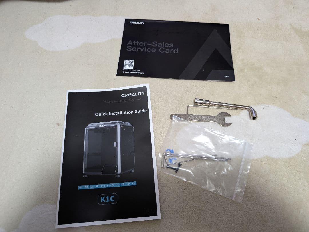 CREALITY K1C 3Dプリンター 本体　と ドライヤー　と　予備ノズル