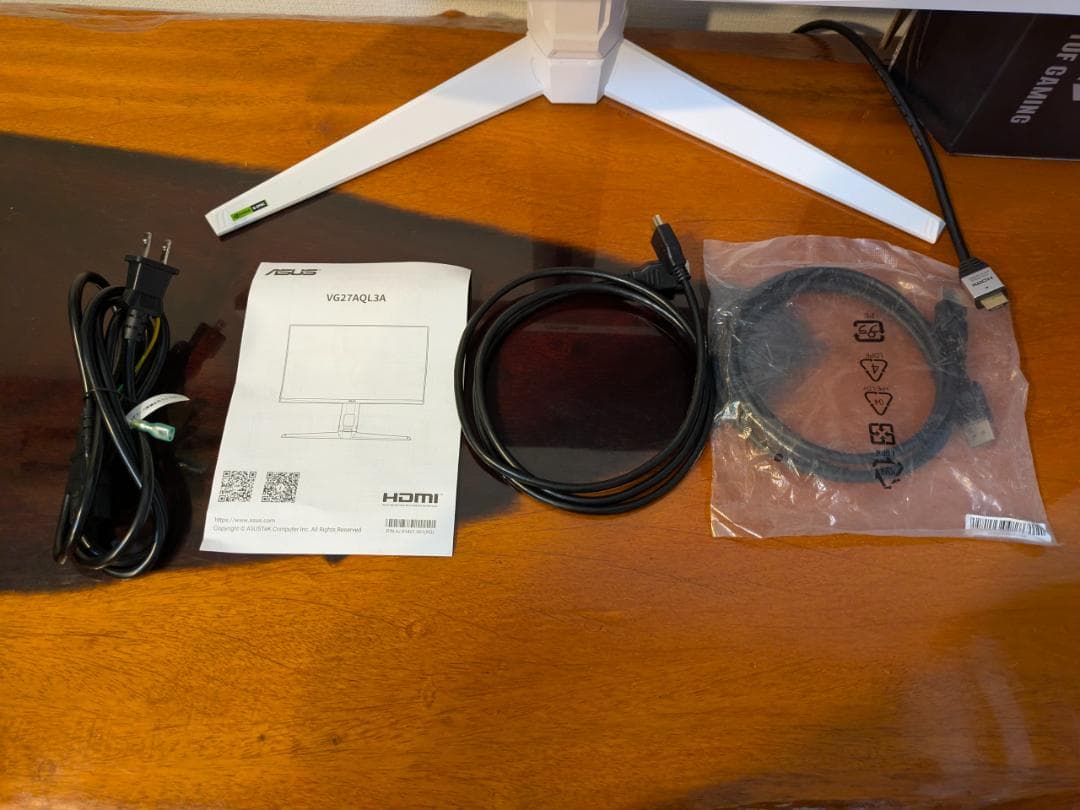 ASUS VG27AQL3A-W 180Hz Fas IPS WQHD モニター