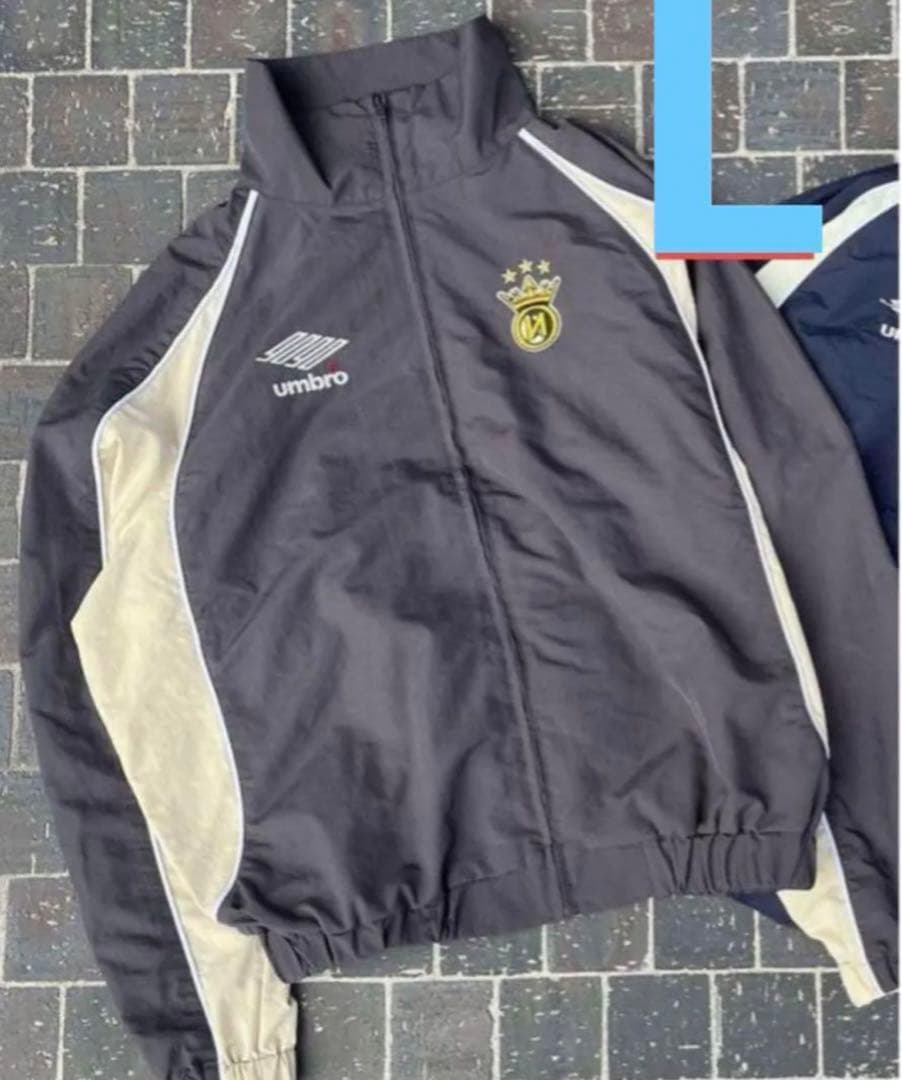 9090 × umbro Nylon Track JacketチャコールグレーL