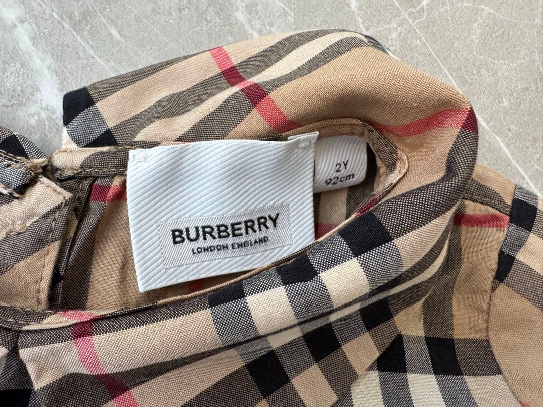 BURBERRY チェック柄 ワンピース 帽子セット 2Y