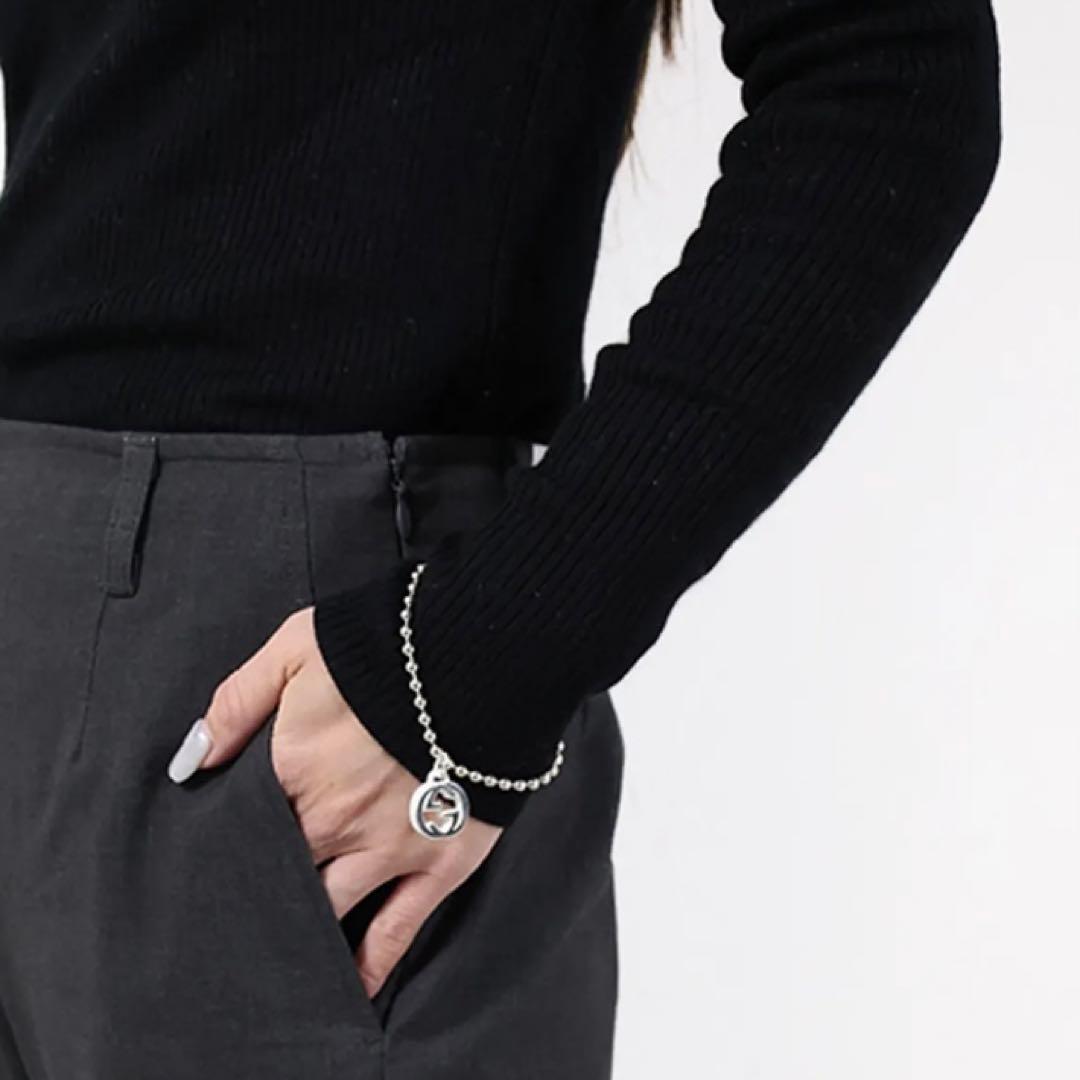 【正規品⭕️】GUCCI グッチ　インターロッキングGG ブレスレット　シルバー