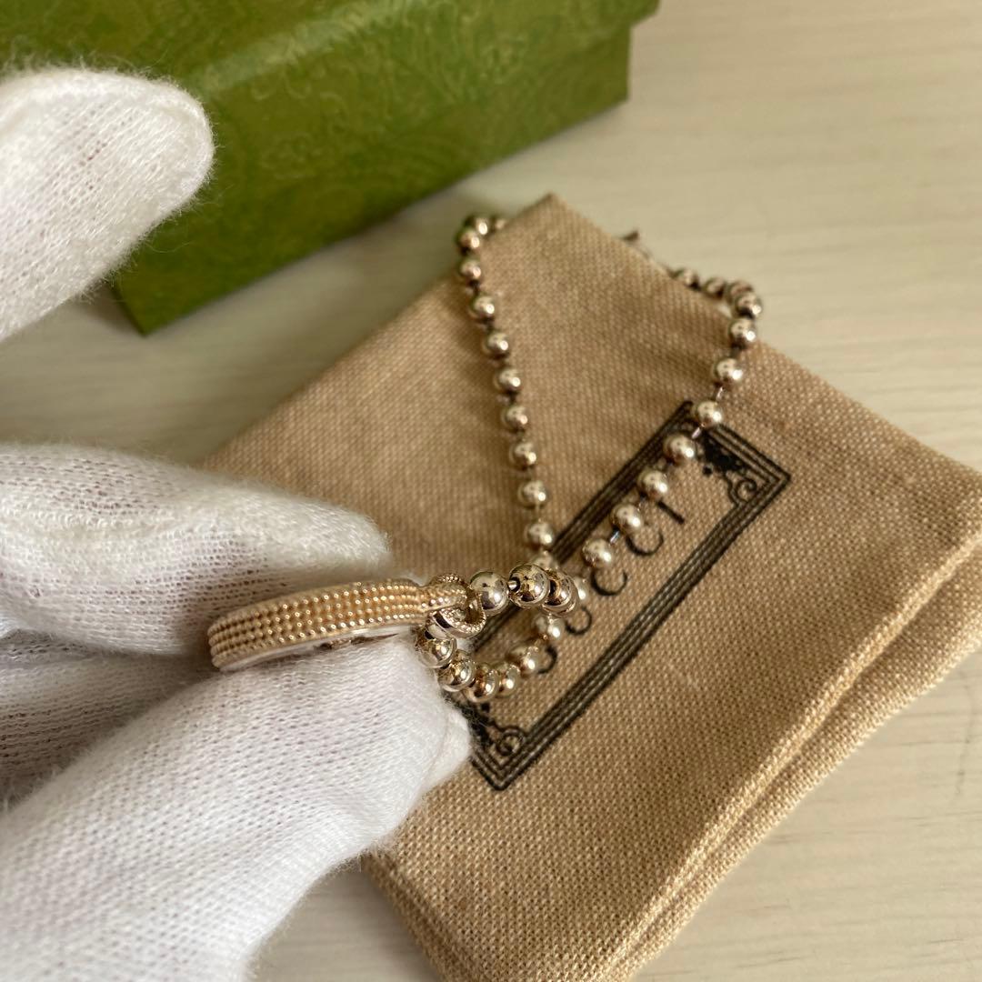 【正規品⭕️】GUCCI グッチ　インターロッキングGG ブレスレット　シルバー