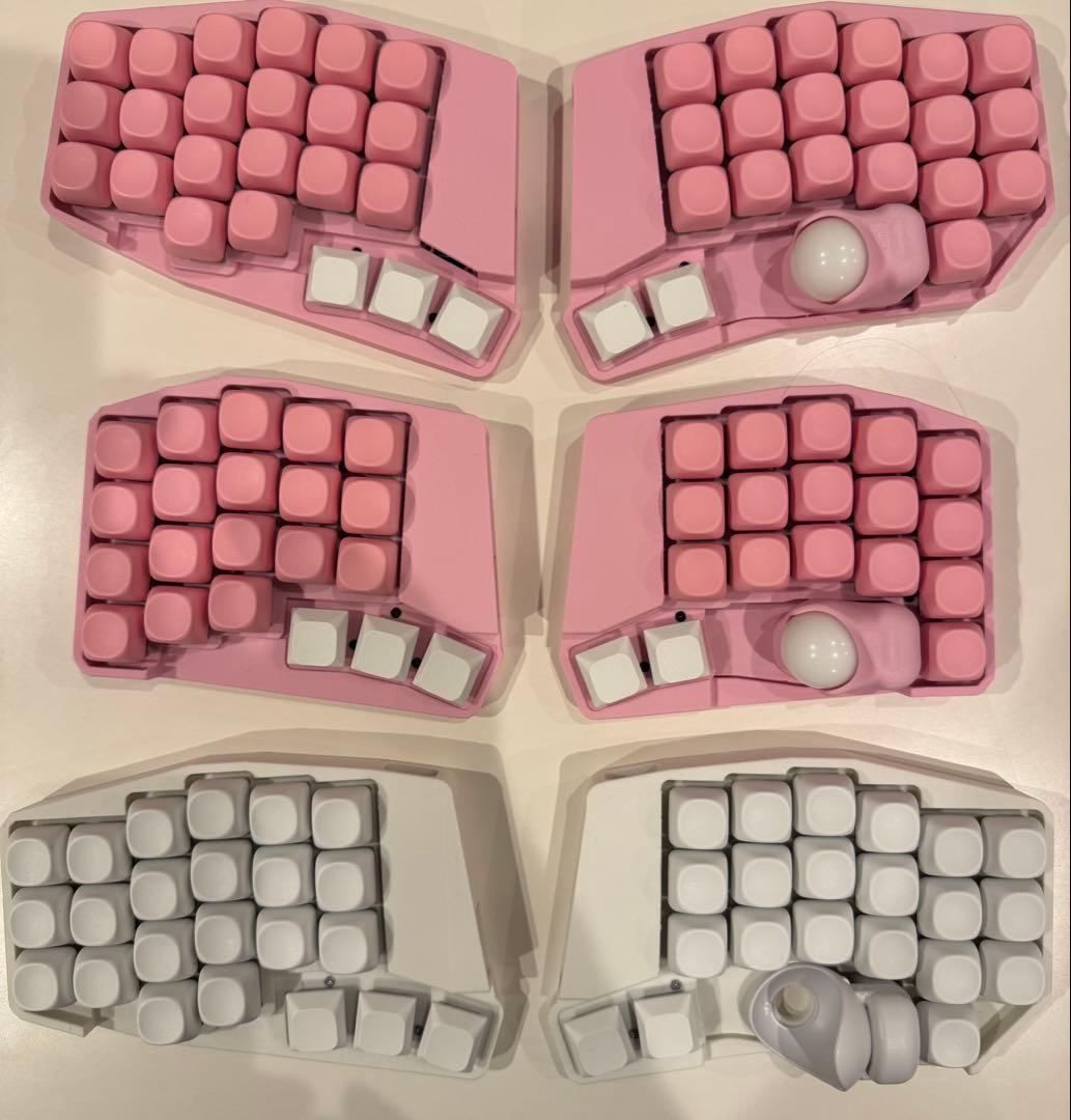 【新品】keyball44 フルフェイスケース　白　純正トラボケース　完成品