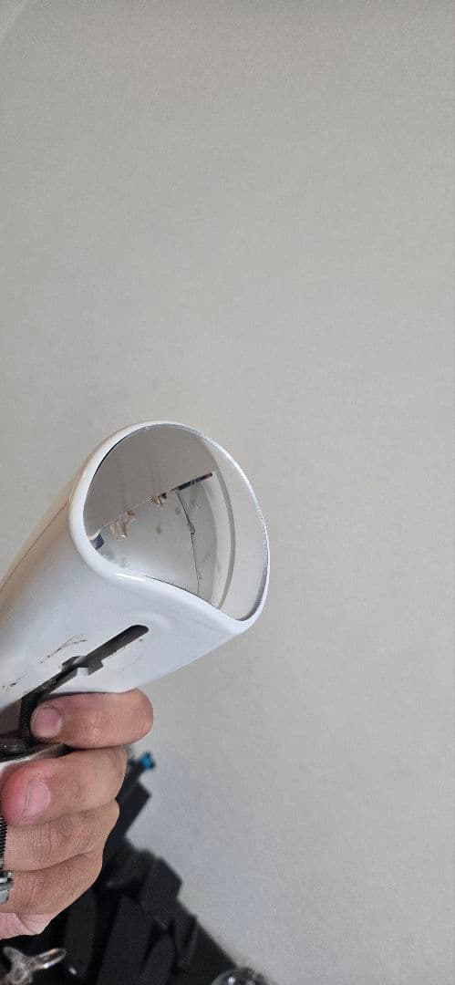 バイク ミラー AXXL スポッターミラー ホワイト