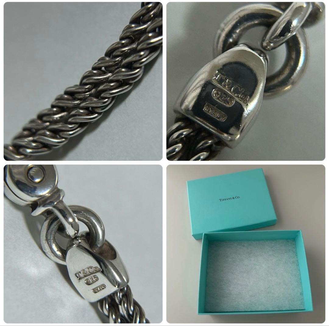 TIFFANY ティファニー ダブルロープセンターノットブレスレット 極美品