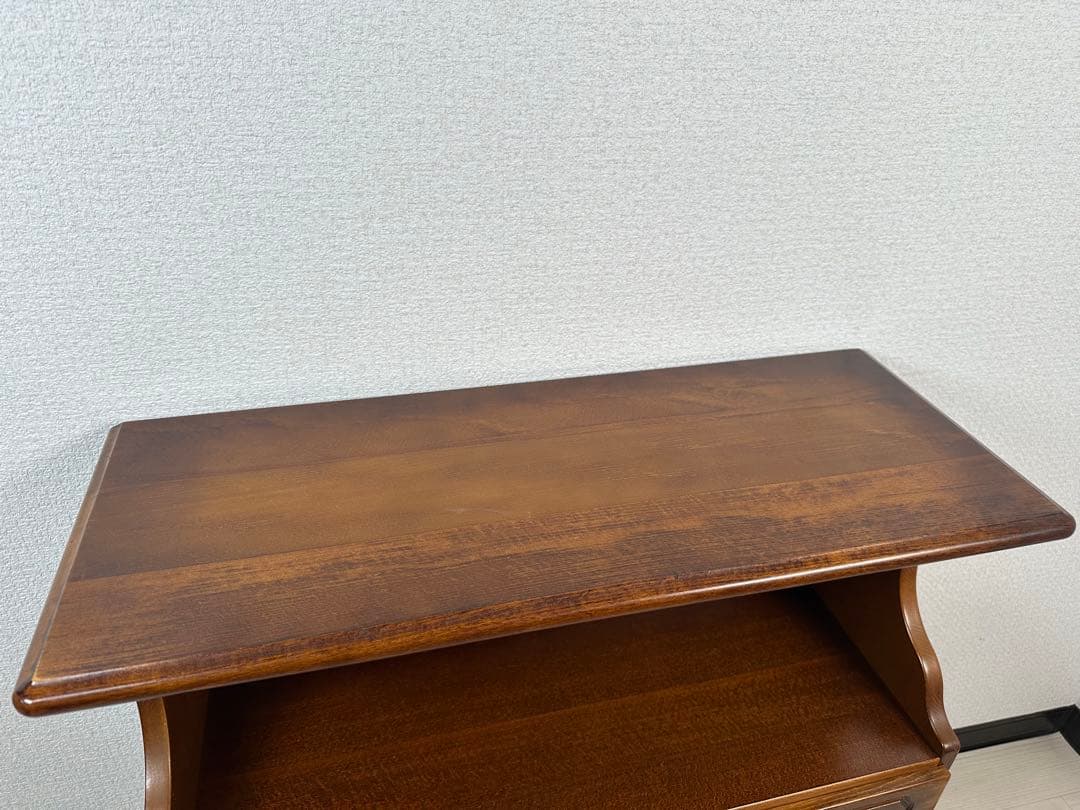 カリモク コロニアル 天然木 電話台 レンジ台 サイドチェスト ※i4※