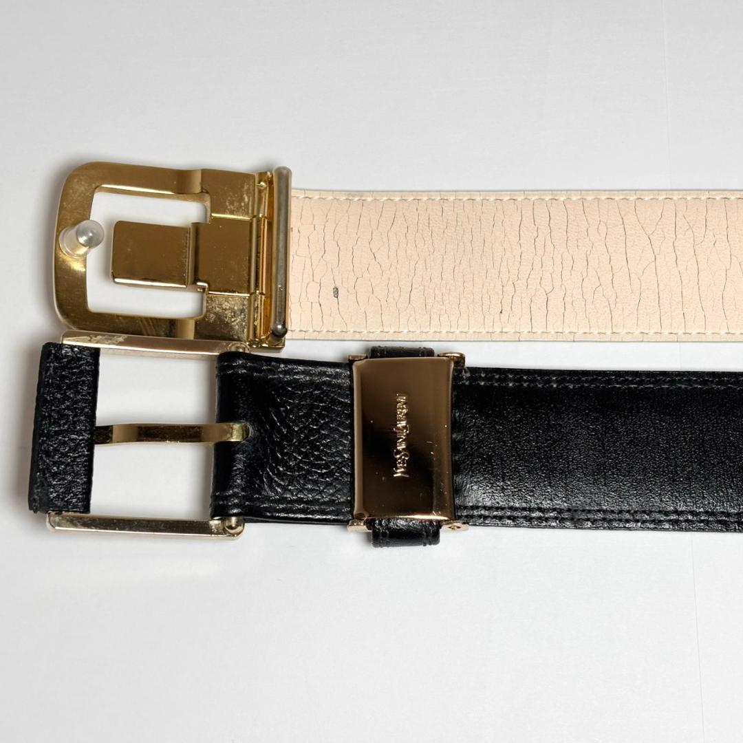 【ランクA】Yves Saint Laurent ベルト 2本セット