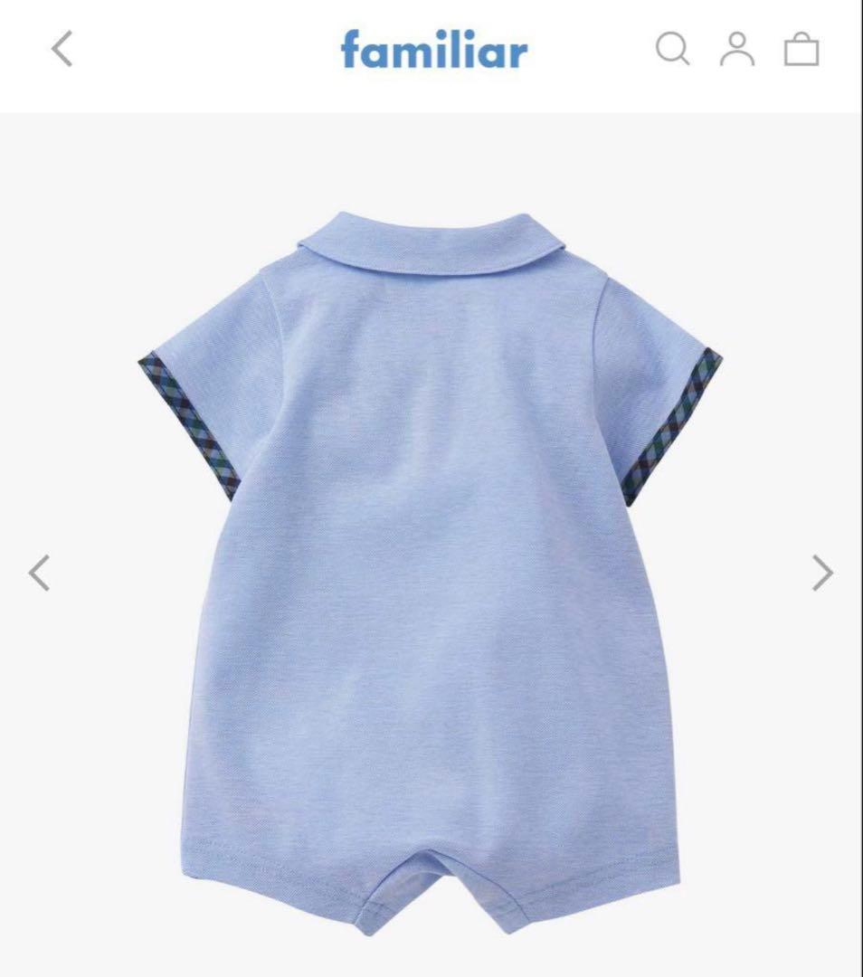2025SS 今季デザイン　ファミリア　袖付き　ロンパース　80