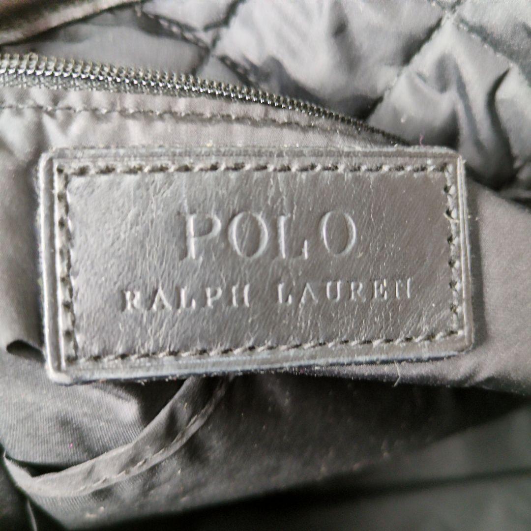 ポロラルフローレン　マザーズバッグ　キルティング　2way　おむつ替えシート　黒