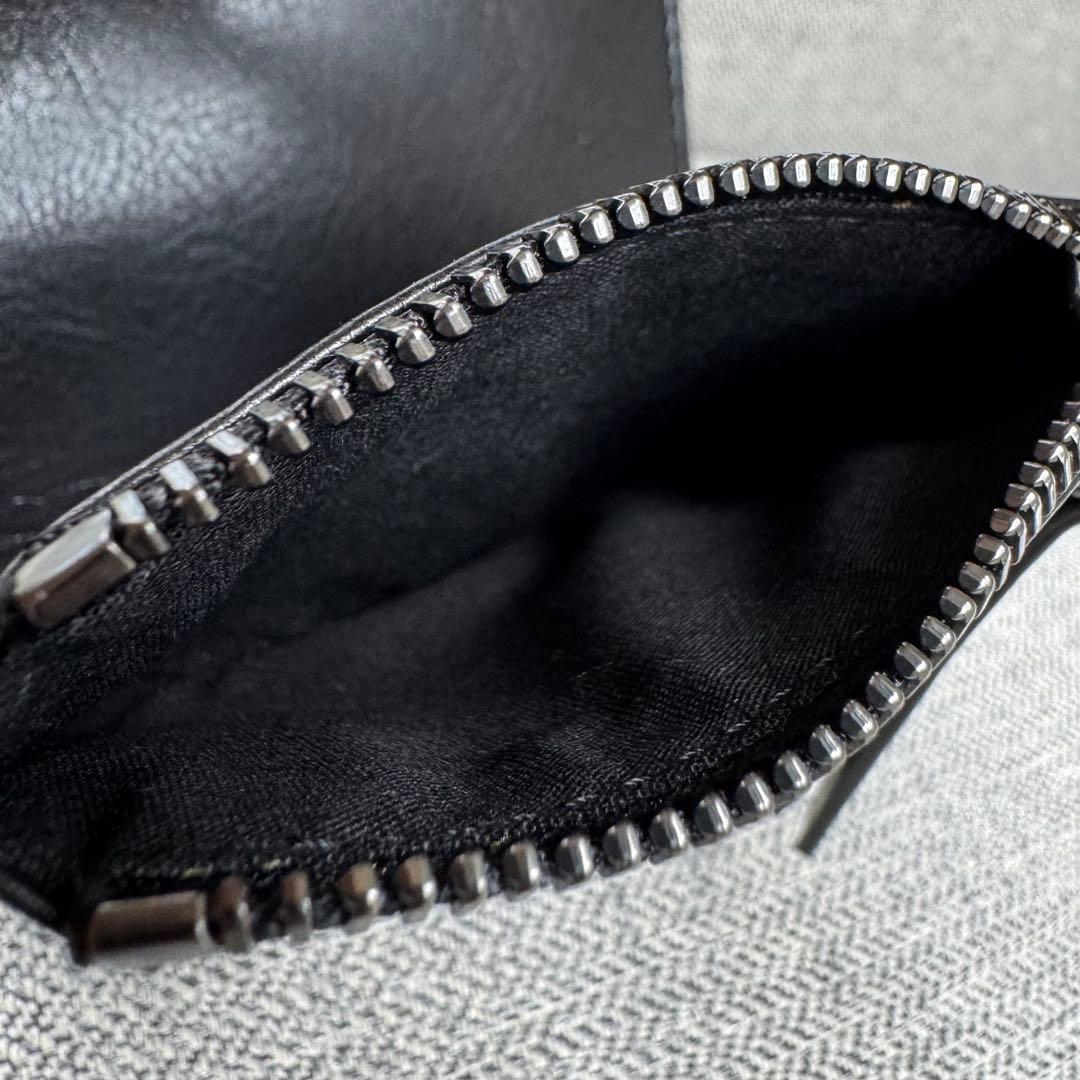 メゾン マルジェラ 4ステッチ 2つ折り財布 ブラックレザー