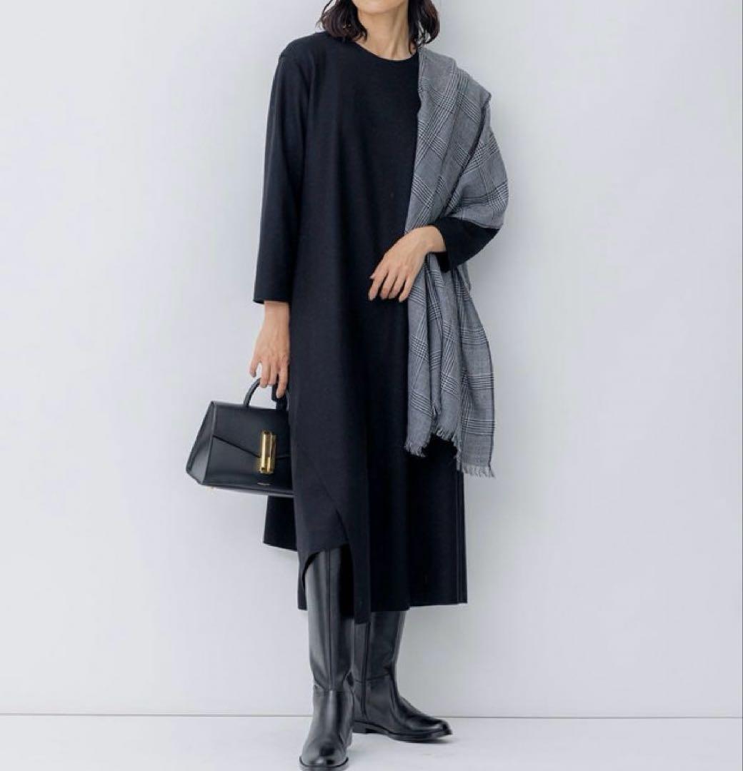 ■新品 23区 髙橋リタさんコラボ ファインウールジャージー イレヘムワンピース