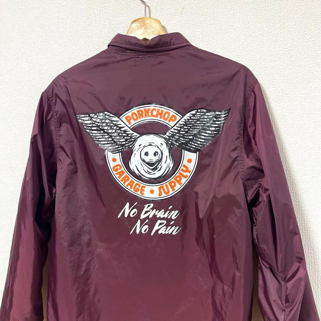 Porkchop ポークチョップ ウイングポーク コーチジャケット S ワイン