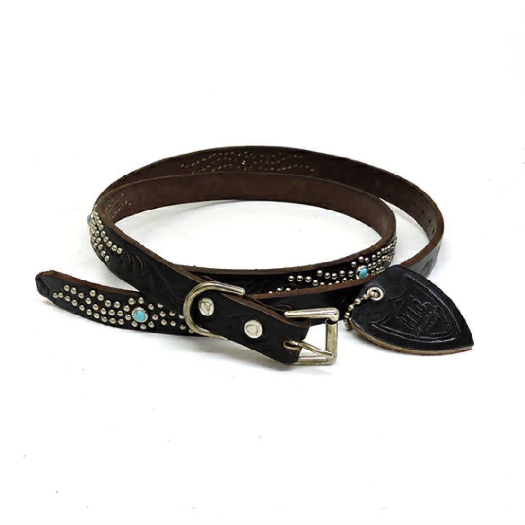 ペ*ノ様 HTC ターコイズ　ナローベルト　スタッズ