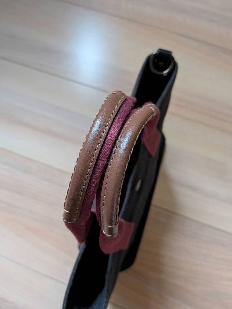 COACH ブラック バーガンディ トートバッグ