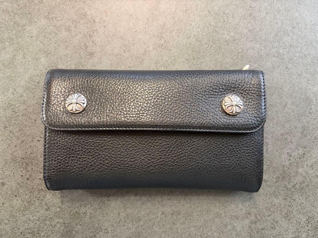 最安 25年最新【新品未使用】クロムハーツ ウェーブ ウォレット 財布 三つ折り