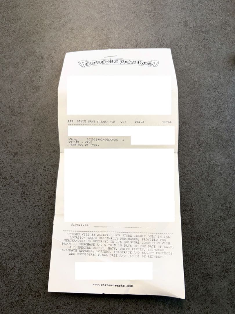 最安 25年最新【新品未使用】クロムハーツ ウェーブ ウォレット 財布 三つ折り