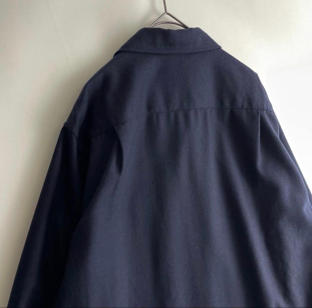 steven alan (e) 厚手 M ウール オープンカラーシャツ ボックス